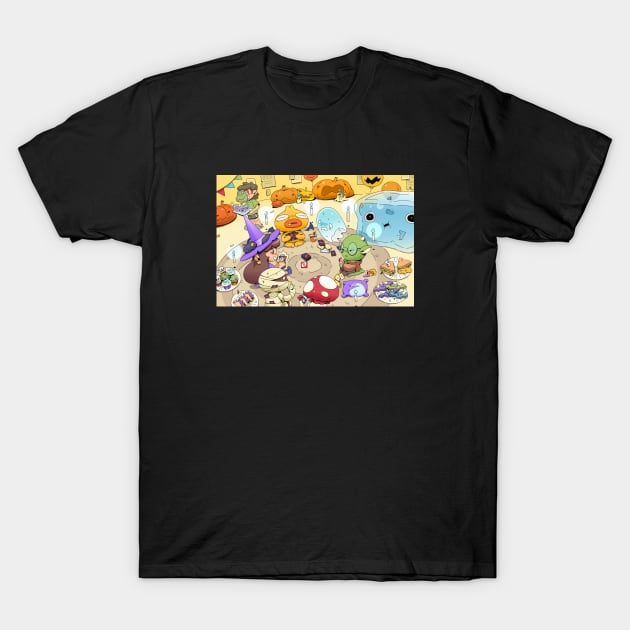 Monster Uno Party T-Shirt by MaiType